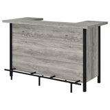 Bellemore - Freestanding Home Bar Wine Cabinet - Gray Driftwood