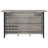 Bellemore - Freestanding Home Bar Wine Cabinet - Gray Driftwood
