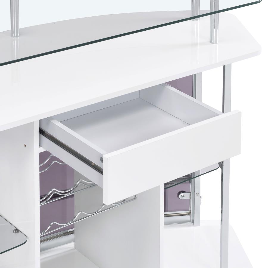 Gideon - Curved Glass Top Home Cabinet