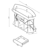 Gideon - Curved Glass Top Home Cabinet