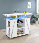 Araceli - Freestanding LED Home Bar Cabinet - White High Gloss