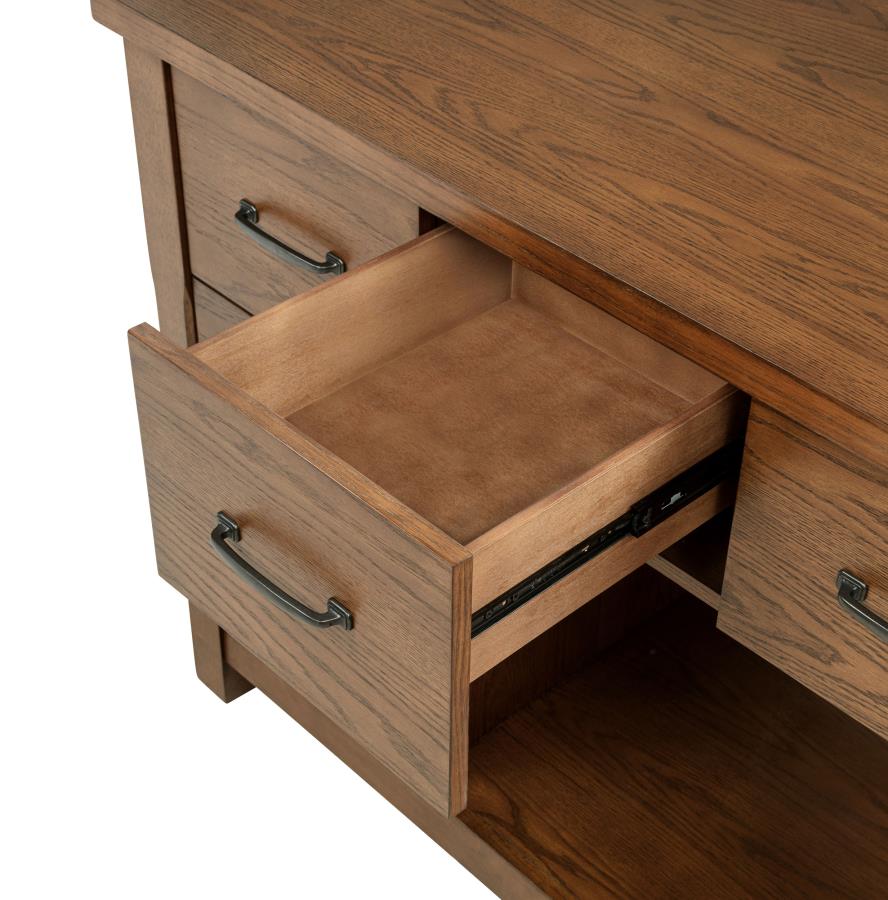Mayfair - 3 Piece Kitchen Island With Extension Table - Dark Oak