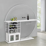 Risley - 2-Door Circular LED Home Bar With Wine Storage