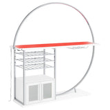 Risley - 2-Door Circular LED Home Bar With Wine Storage