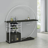 Risley - 2-Door Circular LED Home Bar With Wine Storage