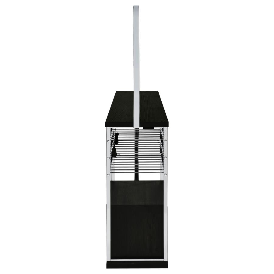 Risley - 2-Door Circular LED Home Bar With Wine Storage