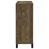 Arlington - Sliding Door Home Bar Wine Cabinet - Rustic Oak