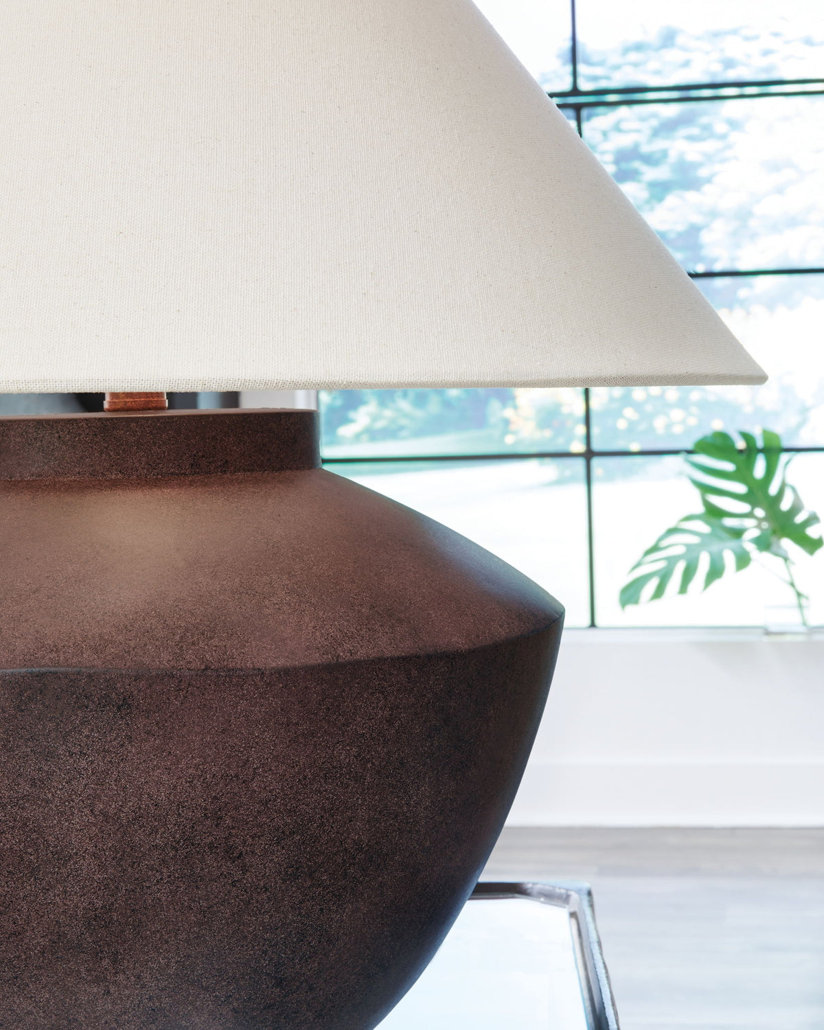 Honsworth - Poly Table Lamp - Antique Brown - view 2