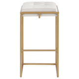 Nadia Upholstered Backless Bar Stool Beige (Set of 2)