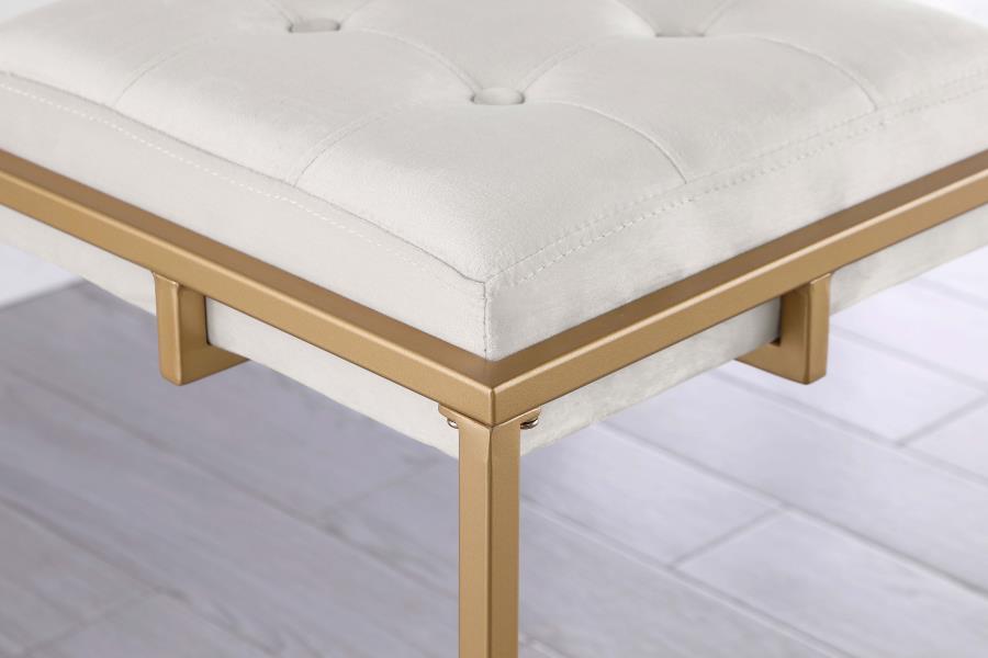 Nadia Upholstered Backless Bar Stool Beige (Set of 2)