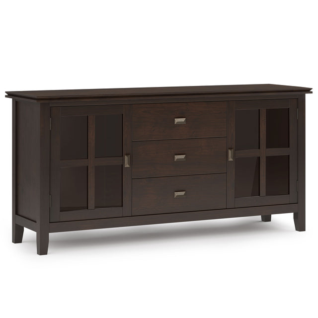 Artisan - Large Sideboard Buffet - Dark Chestnut Brown by Simpli-Home | Bel Furniture