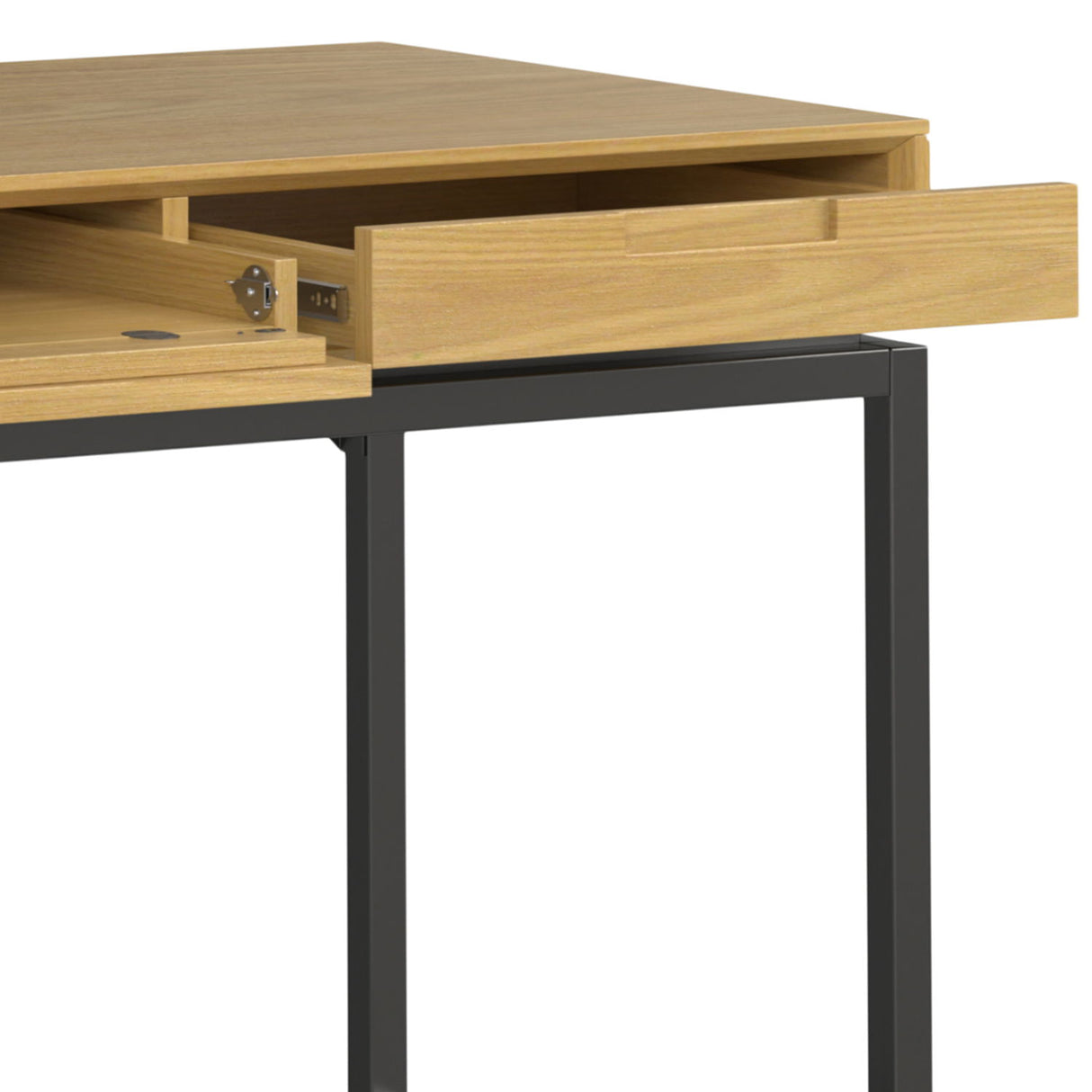 Banting - Mid Century Handcrafted Wide Desk by Simpli-Home | Bel Furniture