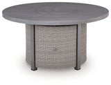 Half Moon Beach - Round Fire Pit Table - Gray