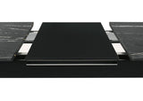 Crestmont - Extension Dining Table Faux Marble - Black by CoasterEssence | Bel Furniture