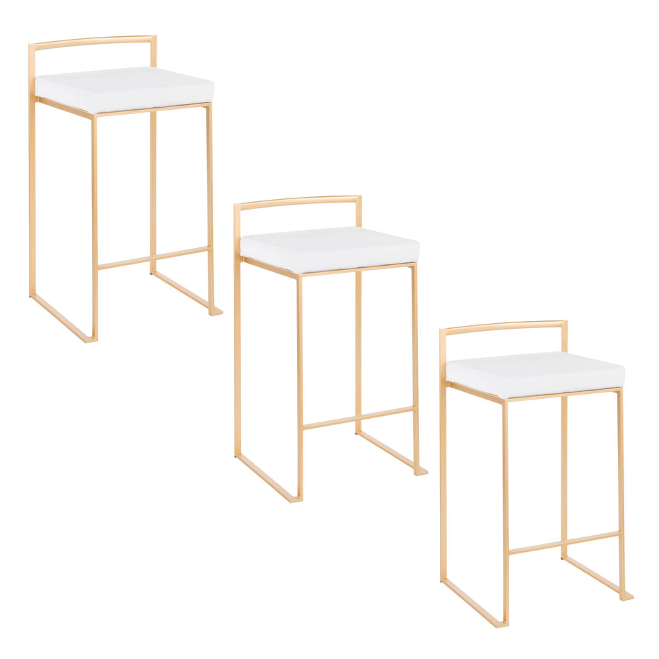 Fuji - Contemporary / Glam Design Counter Stool (Set of 2)