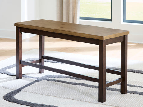 Rylandeen - Double Counter Height Bench - Light Brown / Dark Brown - view 3