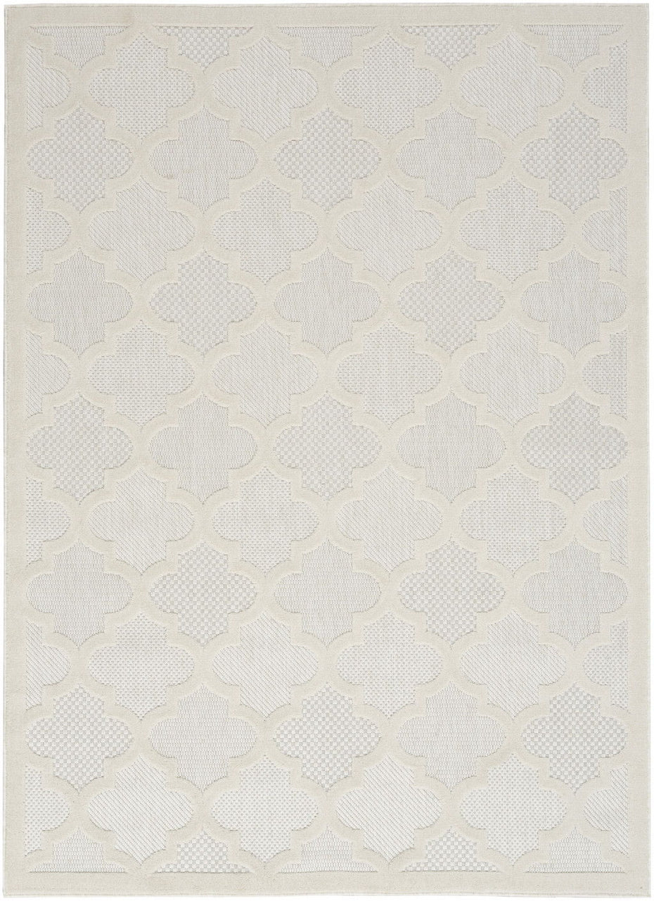 6' X 9' Geometric Flatweave Area Rug - Cream