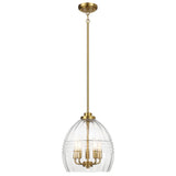 Zen - 5 Pendant Chain Hanging Light - Clear / Gold