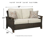 Paradise Trail - Medium Brown - Loveseat w/Cushion by Signature Design by Ashley® | Bel Furniture