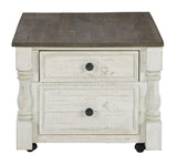 Havalance - White / Gray - Lift Top Cocktail Table with Storage Drawers by Signature Design by Ashley® | Bel Furniture