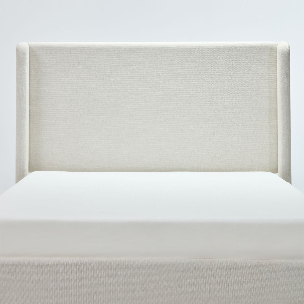 Carmen - Full Size Upholstered Wingback Bed - Ivory