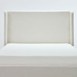 Carmen - California King Size Upholstered Wingback Bed - Ivory