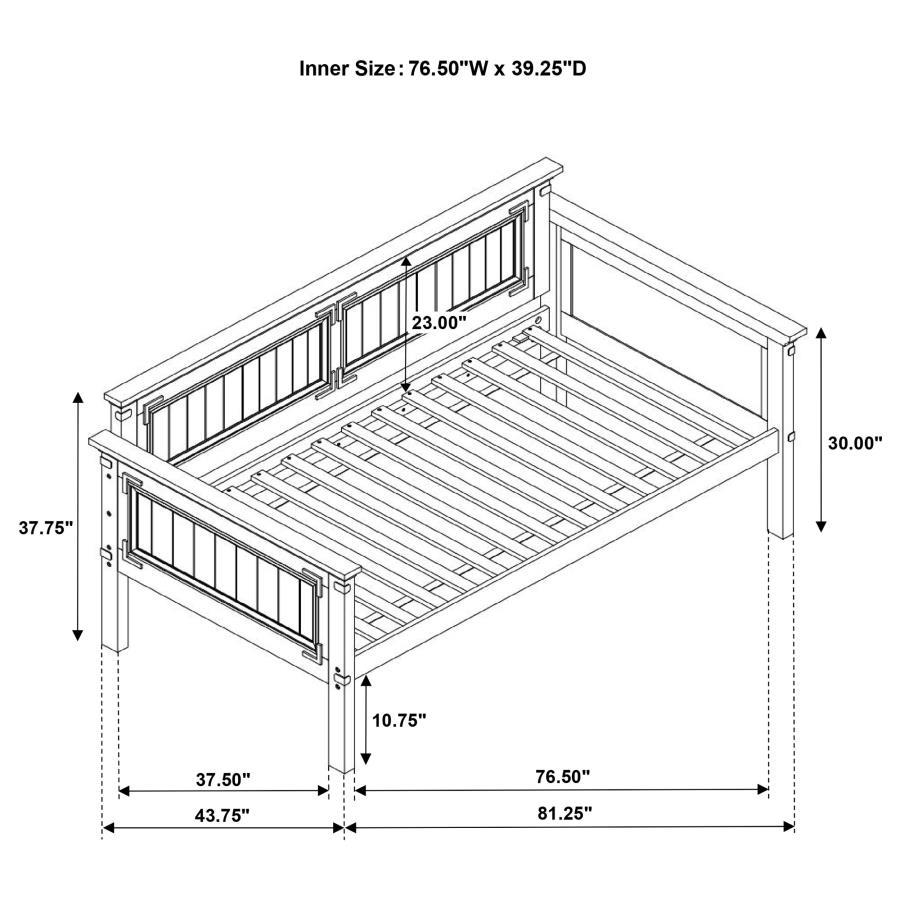 Oakdale - Wood Twin Daybed - Rustic Honey