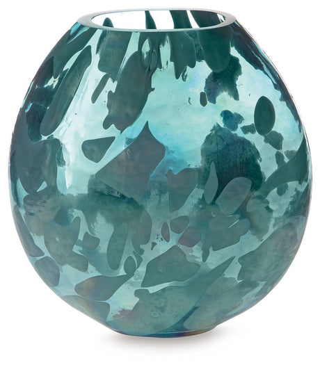 Cartshaw - Vase Blue 10.5"W x 4.6"D x 11.75"H by Signature Design by Ashley® | Bel Furniture