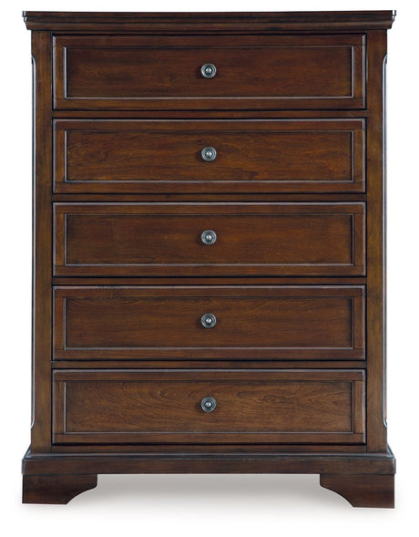 Trellington - Brown - Five Drawer Chest by Signature Design by Ashley® | Bel Furniture