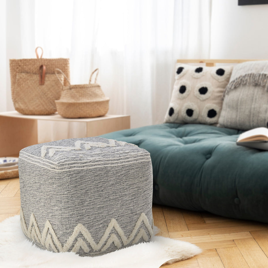 Polyester Ottoman - Gray