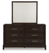 Neymorton - Dark Grayish Brown - Dresser And Mirror by Signature Design by Ashley® | Bel Furniture