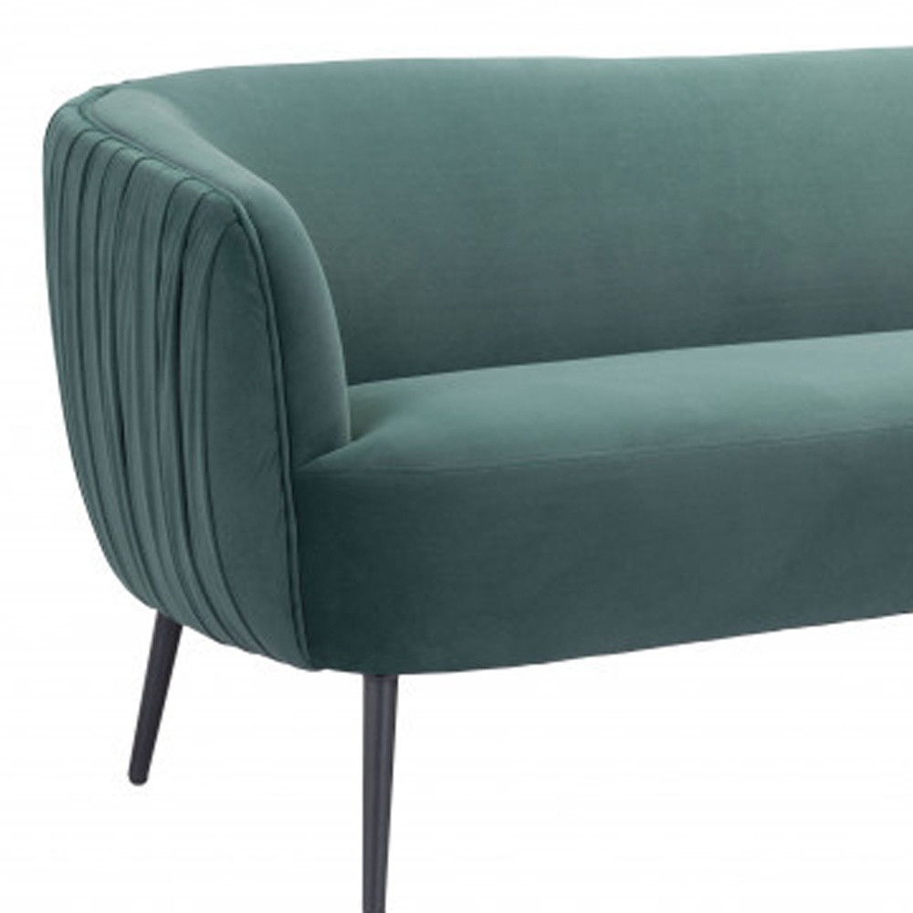 Sofa Velvet With Black Legs - Green