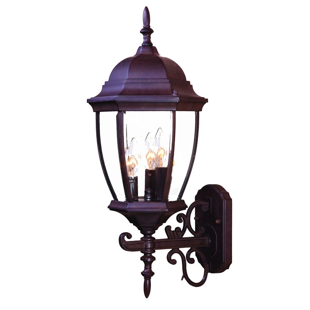 Ornamental Lantern Wall Light - Dark Brown