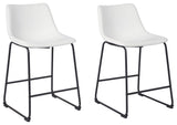 Centiar - Upholstered Barstool (Set of 2) White 19''W x 22''D x 35''H by Signature Design by Ashley® | Bel Furniture