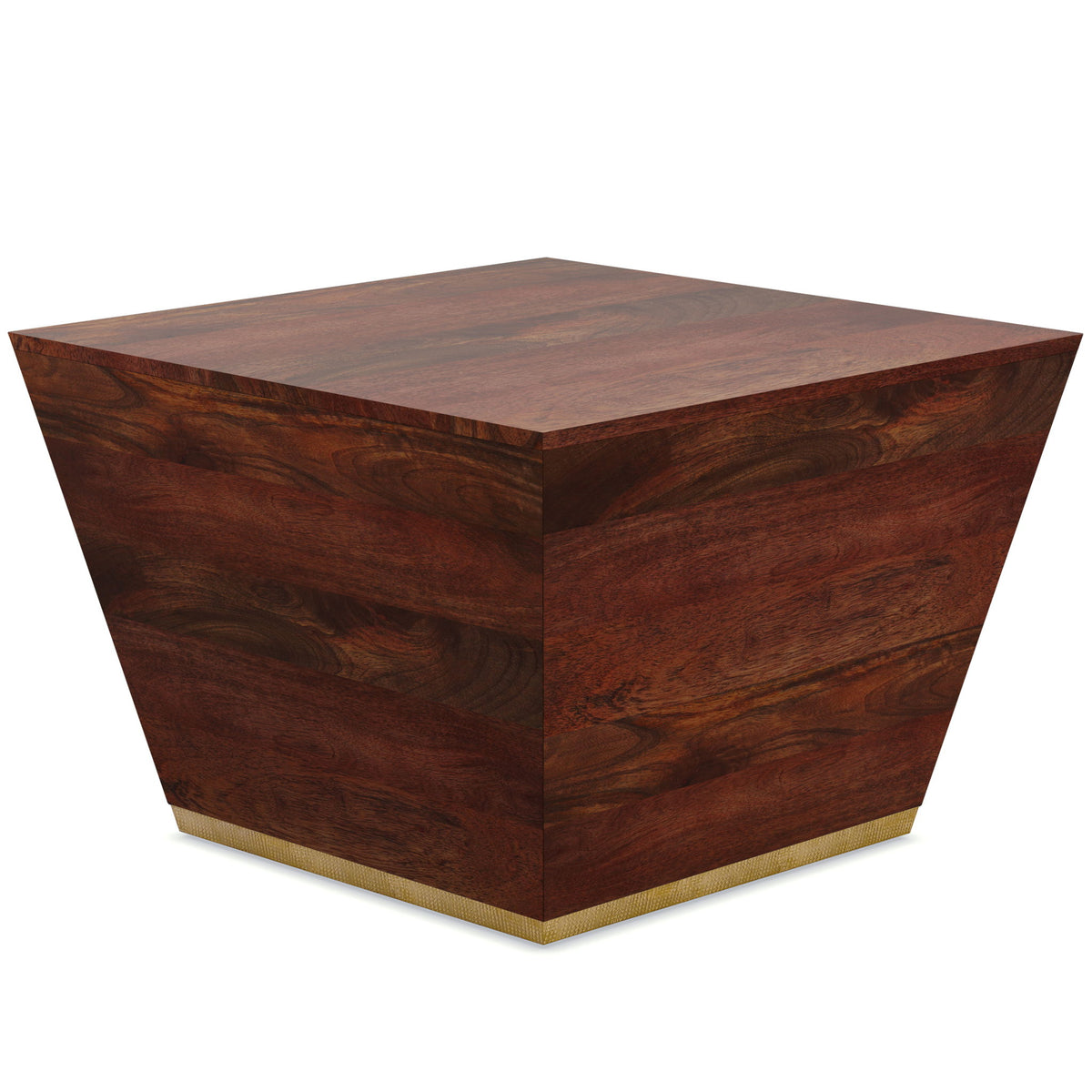 Abba - Handcrafted Square Coffee Table Dark Brown by Simpli-Home | Bel Furniture