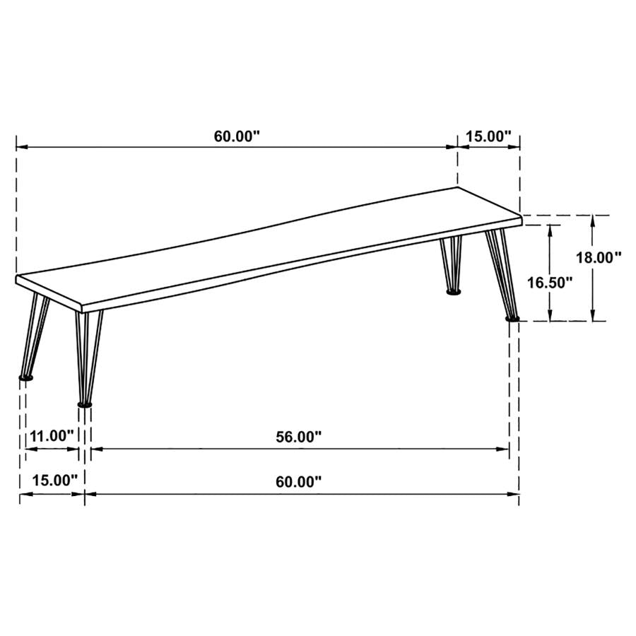 Sherman - Wood Dining Bench - Natural Acacia