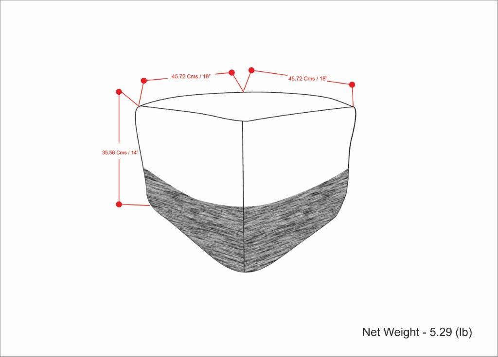 Macie - Square Woven Outdoor / Indoor Pouf - Gray / White by Simpli-Home | Bel Furniture