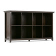 Amherst - Cube Storage Bookcase Dark Brown 57"W x 15.75"D x 33"H by Simpli-Home | Bel Furniture