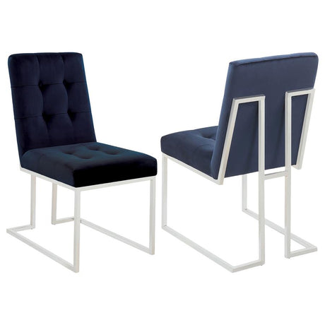 Cisco Velvet Upholstered Dining Side Chair (Set of 2)
