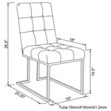 Cisco - Velvet Upholstered Dining Side Chair (Set of 2)