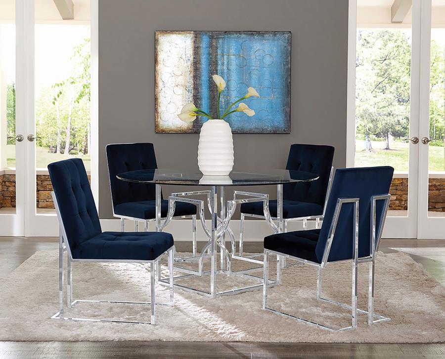 Cisco - Velvet Upholstered Dining Side Chair (Set of 2)