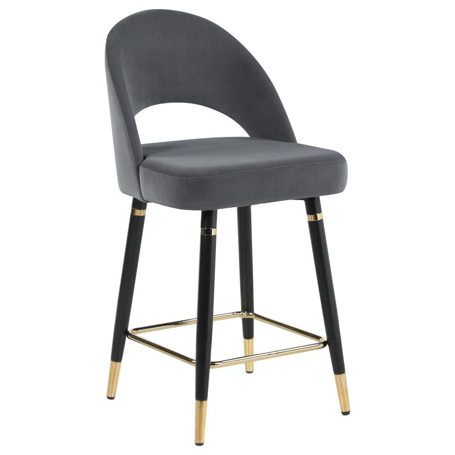 Lindsey Velvet Upholstered Counter Chair  (Set of 2)