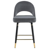 Lindsey Velvet Upholstered Counter Chair  (Set of 2)