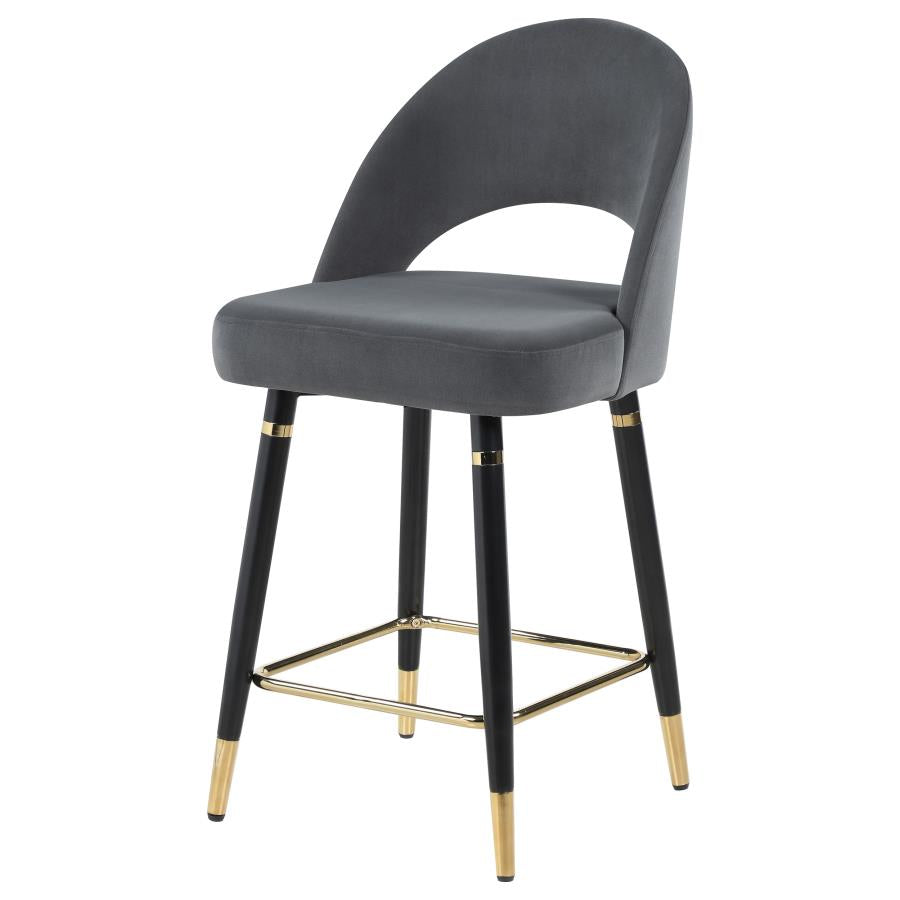 Lindsey Velvet Upholstered Counter Chair  (Set of 2)