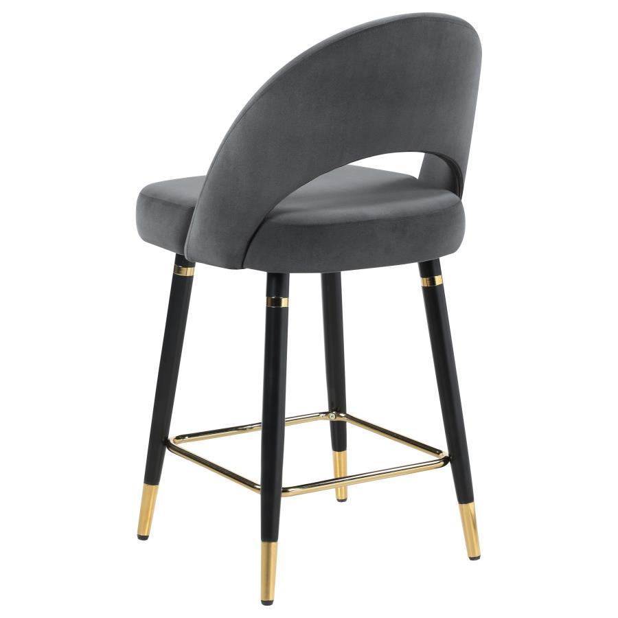 Lindsey Velvet Upholstered Counter Chair  (Set of 2)