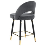 Lindsey Velvet Upholstered Counter Chair  (Set of 2)