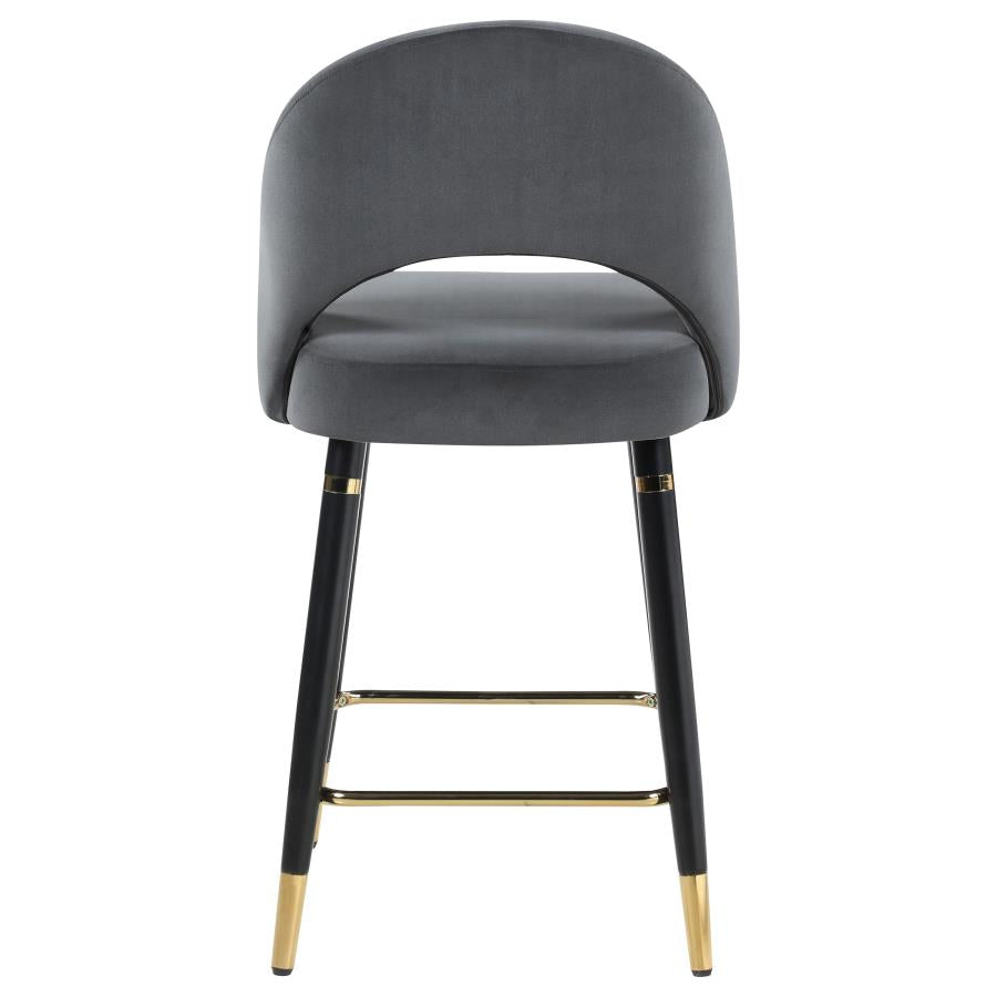 Lindsey Velvet Upholstered Counter Chair  (Set of 2)