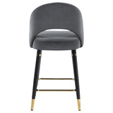 Lindsey Velvet Upholstered Counter Chair  (Set of 2)