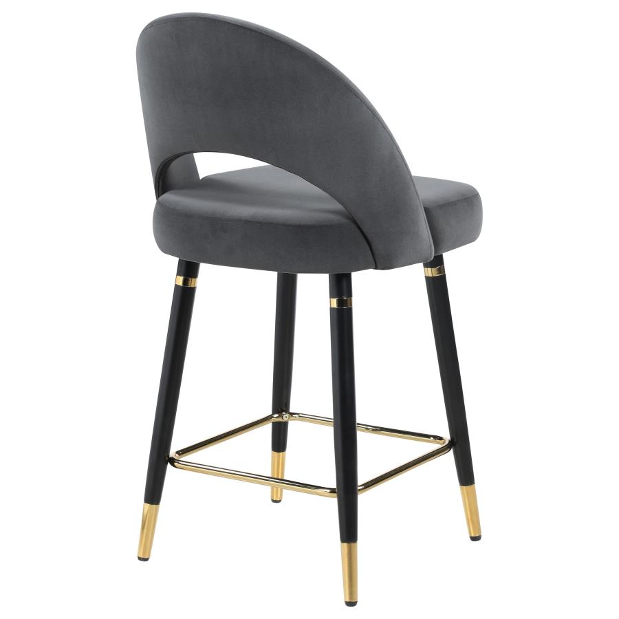 Lindsey Velvet Upholstered Counter Chair  (Set of 2)