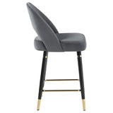 Lindsey Velvet Upholstered Counter Chair  (Set of 2)